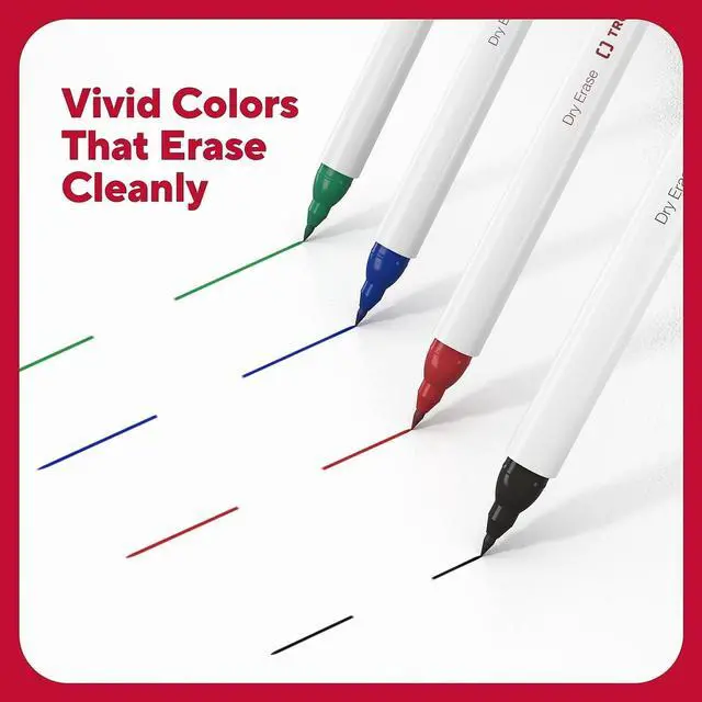 Alt view image 5 of 7 - Dry Erase Marker Pen-Style Extra-Fine Bullet Tip Black Dozen TR61438CC