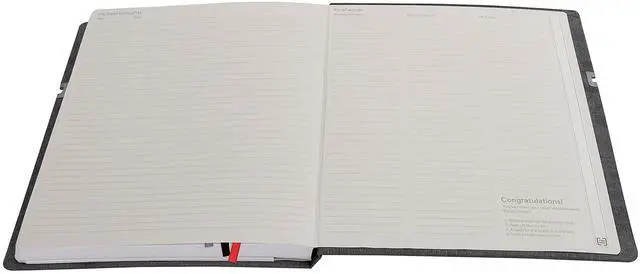 Alt view image 2 of 7 - TruRed Large Mastery with Pocket Journal Narrow Rule Charcoal/Red 192 Sheets