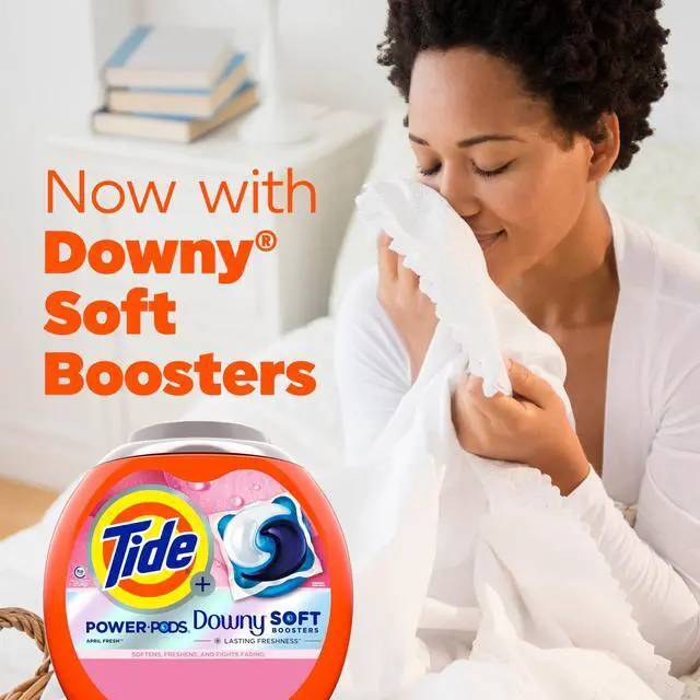 Alt view image 4 of 7 - Tide Power PODs 2-in-1 Laundry Detergent Pods with Downy Soft Boosters, Lasting Freshness with April Fresh Scent, 63 Count