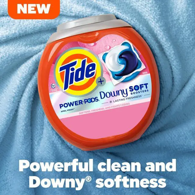 Alt view image 3 of 7 - Tide Power PODs 2-in-1 Laundry Detergent Pods with Downy Soft Boosters, Lasting Freshness with April Fresh Scent, 63 Count
