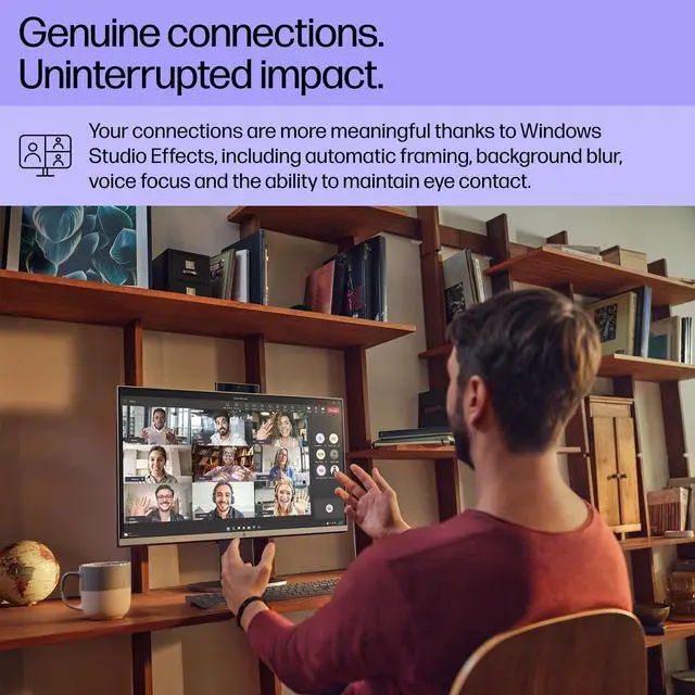 Alt view image 4 of 7 - HP OmniStudio X 27" Touchscreen AiO Computer U7-155H 16GB 1TB SSD W11H