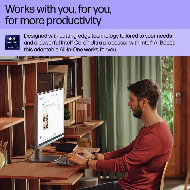 Alt view image 3 of 7 - HP OmniStudio X 27" Touchscreen AiO Computer U7-155H 16GB 1TB SSD W11H