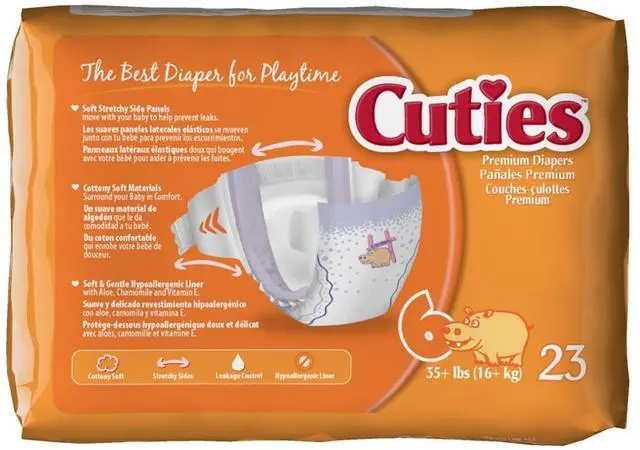 Alt view image 2 of 6 - Premium Jumbo Diapers Size 6 35 lbs and Up 92/Carton CR6001