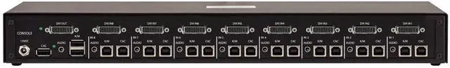 Alt view image 2 of 4 - Tripp Lite B002-DV1AC8-N4 Secure KVM 8-Port Switch - Single Head - DVI to DVI, NIAP PP4.0 - Black - Supports HD resolutions up to 2560 x 1600 @ 60 Hz for crystal-clear video