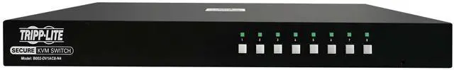Alt view image 4 of 4 - Tripp Lite B002-DV1AC8-N4 Secure KVM 8-Port Switch - Single Head - DVI to DVI, NIAP PP4.0 - Black - Supports HD resolutions up to 2560 x 1600 @ 60 Hz for crystal-clear video