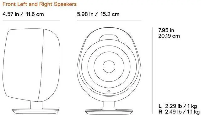 Alt view image 3 of 5 - SteelSeries Arena 3 2.0 Desktop Gaming Speakers, Wired & Bluetooth