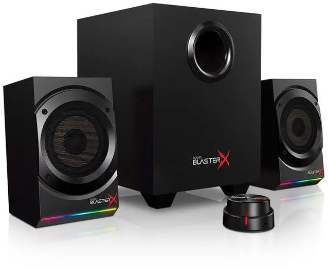 Alt view image 2 of 4 - Creative Sound BlasterX Kratos S5 2.1 Gaming Speaker System w/RGB lighting