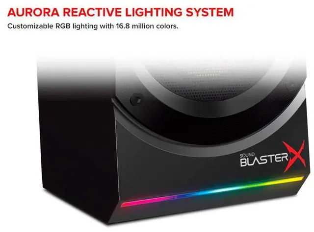 Alt view image 4 of 4 - Creative Sound BlasterX Kratos S5 2.1 Gaming Speaker System w/RGB lighting