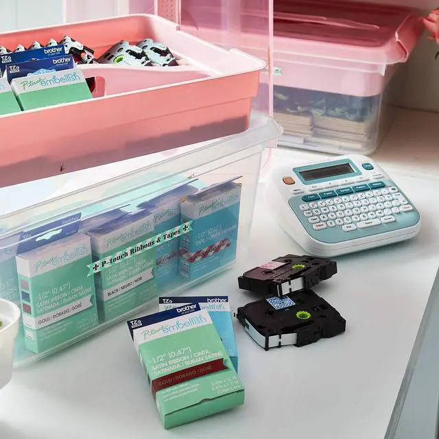Alt view image 5 of 8 - Brother P-touch Embellish Ribbon and Tape Printer PTD215E