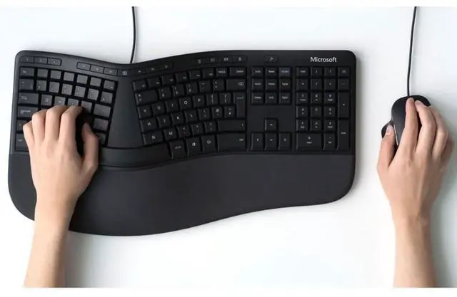 Alt view image 3 of 5 - Microsoft Ergonomic Desktop, Keyboard and Mouse Bundle French Layout RJY-00002
