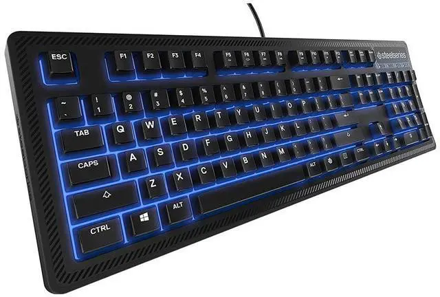 Alt view image 7 of 7 - SteelSeries Apex 100 Gaming Keyboard - Blue LED