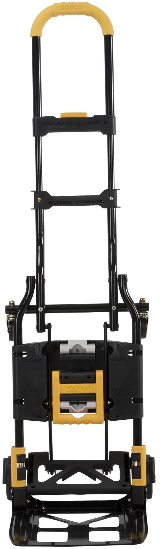 Alt view image 5 of 7 - Cosco 12225YGB1E 2-in-1 Folding Hand Truck - 300 lb Capacity - 17" x 30.5" x 33.5" - Black/Yellow