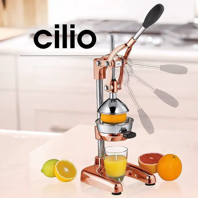 Alt view image 6 of 6 - Cilio Commercial Grade Citrus Press Juicer, Copper