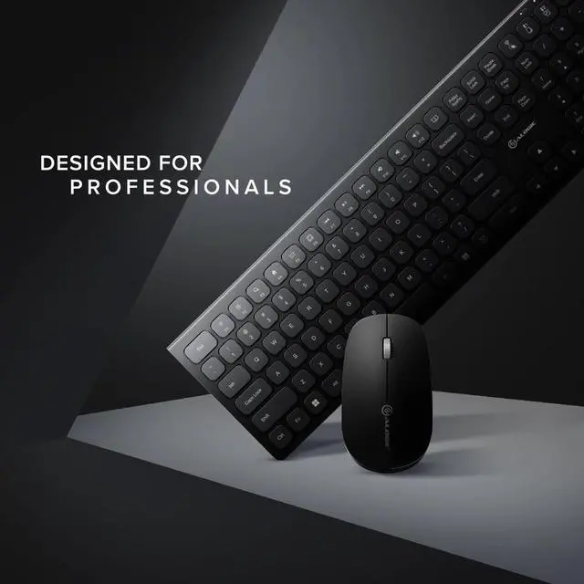 Alt view image 2 of 6 - Alogic Echelon USB-C Wireless Mouse and Keyboard Black ASKBT3WC