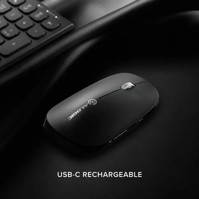 Alt view image 4 of 6 - Alogic Echelon USB-C Wireless Mouse and Keyboard Black ASKBT3WC