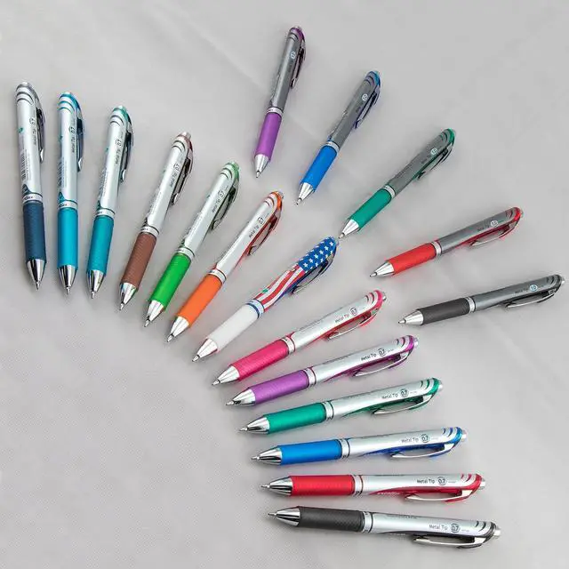 Alt view image 3 of 7 - Pentel EnerGel RTX Gel Pen Retractable Bold Assorted Ink 5/Pk BL80BP5M
