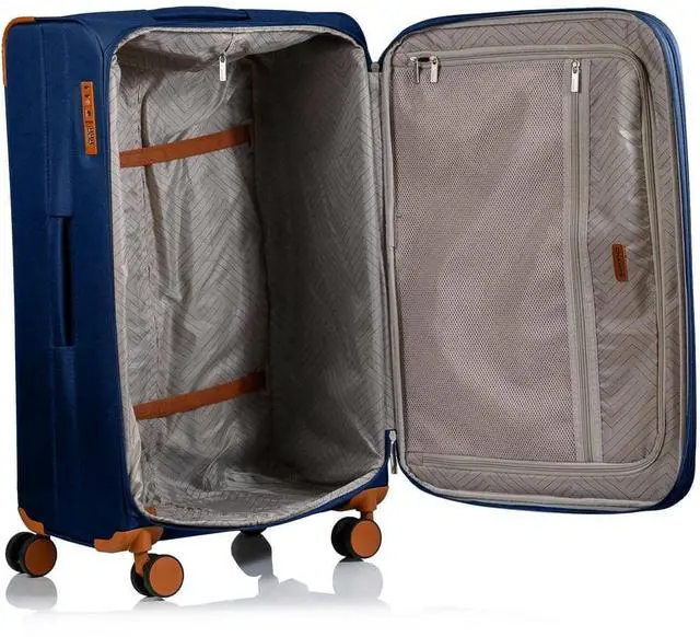 Alt view image 3 of 6 - CHAMPS Classic Collection 3-piece Softside Luggage set Navy with Spinner Wheels