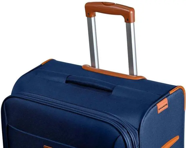 Alt view image 4 of 6 - CHAMPS Classic Collection 3-piece Softside Luggage set Navy with Spinner Wheels
