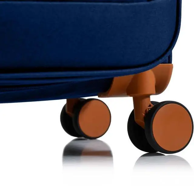 Alt view image 6 of 6 - CHAMPS Classic Collection 3-piece Softside Luggage set Navy with Spinner Wheels
