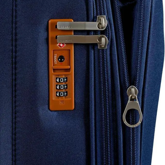 Alt view image 5 of 6 - CHAMPS Classic Collection 3-piece Softside Luggage set Navy with Spinner Wheels