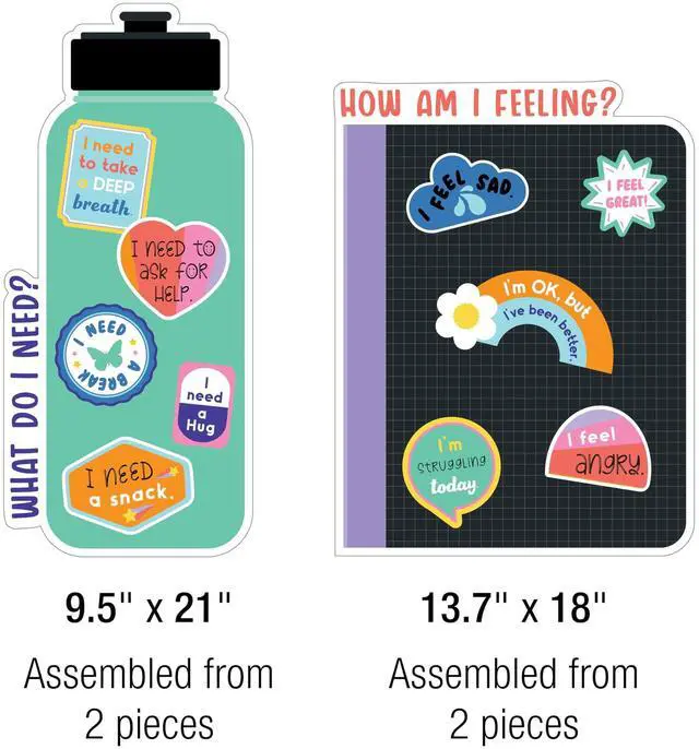 Alt view image 4 of 7 - Decorative Bulletin Board Set 51-Piece Set We Stick Together: Vibe Check 14.1" x 17.9" Multicolor 110584