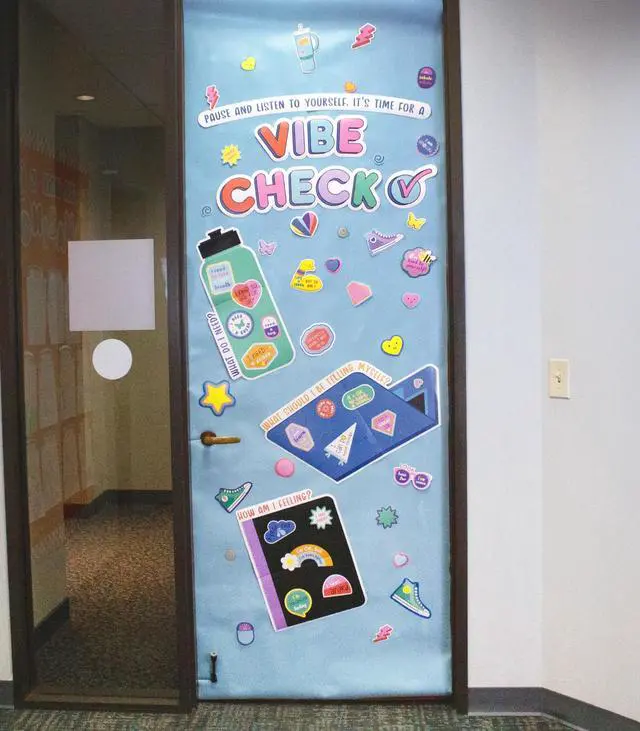 Alt view image 6 of 7 - Decorative Bulletin Board Set 51-Piece Set We Stick Together: Vibe Check 14.1" x 17.9" Multicolor 110584