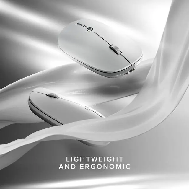 Alt view image 5 of 5 - Alogic Echelon USB-C Rechargeable Wireless Mouse White AMBT4KWH