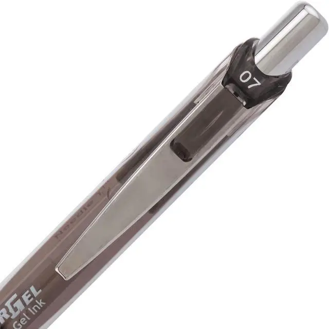 Alt view image 3 of 5 - Pentel EnerGel Pearl Gel Pen Retractable Medium Black Ink Dozen BLN77PWA