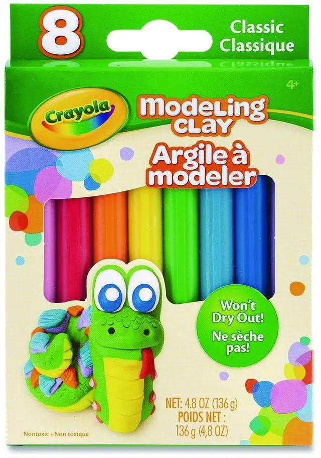 Main image of Crayola Modeling Clay, 4.8 Ounce Pack, Set of 8 Classic Colors