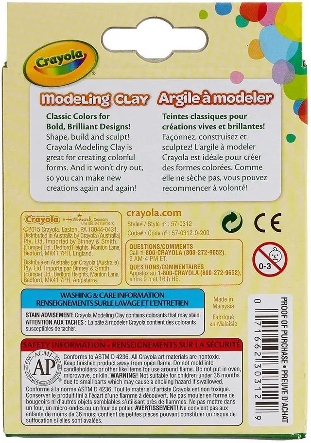 Alt view image 3 of 4 - Crayola Modeling Clay, 4.8 Ounce Pack, Set of 8 Classic Colors