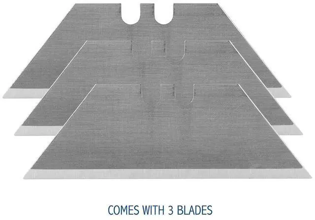 Alt view image 4 of 6 - Retractable Utility Knife 1.25" Blade 3.5" Plastic Handle Black/Gray 12243