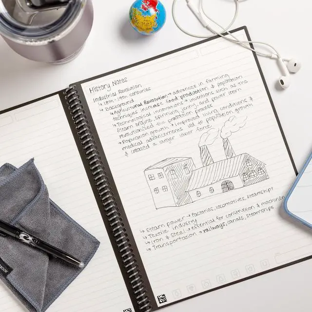 Alt view image 5 of 7 - Core Smart Notebook College Rule Neptune Teal Cover 18 8.8x6 Sheets EVR2ERCCCEFR