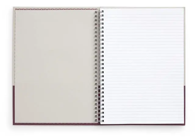 Alt view image 4 of 7 - TRU RED Wirebound Hardcover Notebook Gray/Purple 9.5x6.5 80 Sheets TR55742