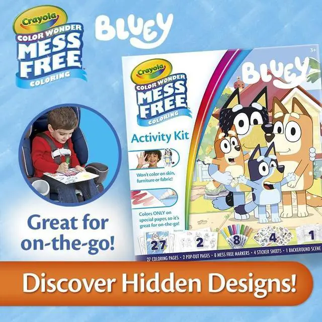 Alt view image 2 of 7 - Crayola Bluey Color Wonder Activity Kit w/27 Coloring Pages 75-7161