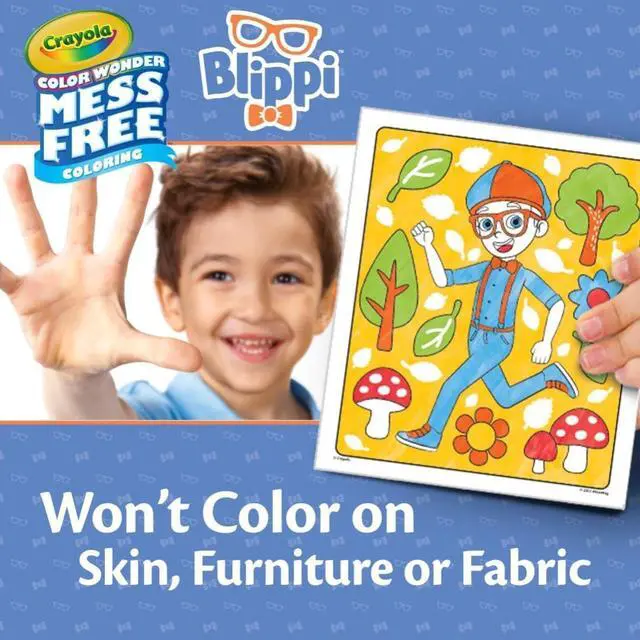 Alt view image 4 of 5 - Crayola Blippi Color Wonder Kit, 18 Coloring Pages, 5 Markers 75-2726