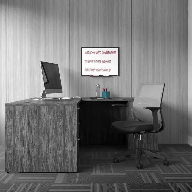 Alt view image 3 of 7 - Melamine Dry Erase Board 24" x 18" White Surface Black Aluminum Frame TR59362