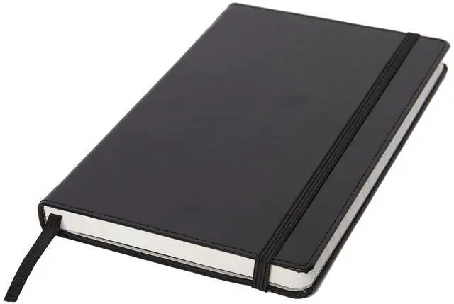Alt view image 2 of 7 - C.R. Gibson Bonded Leather Narrow Rule 5x8.25 Journal Black 240 Sheet MJ54791