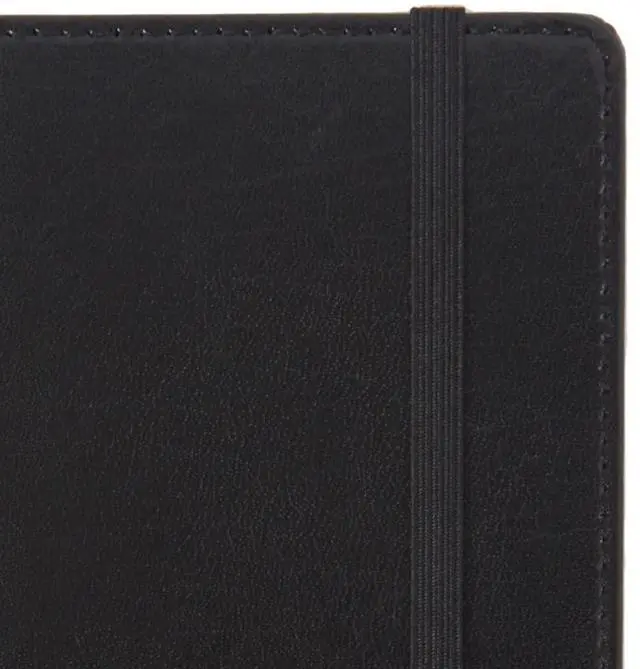 Alt view image 4 of 7 - C.R. Gibson Bonded Leather Narrow Rule 5x8.25 Journal Black 240 Sheet MJ54791