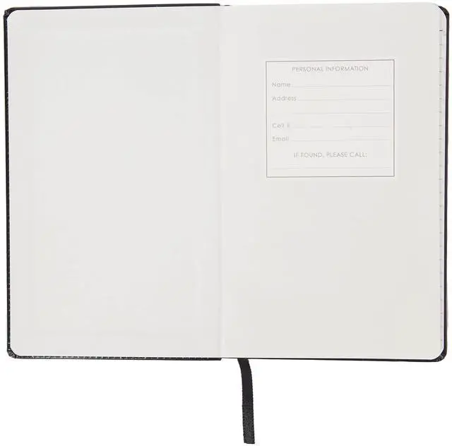 Alt view image 6 of 7 - C.R. Gibson Bonded Leather Narrow Rule 5x8.25 Journal Black 240 Sheet MJ54791