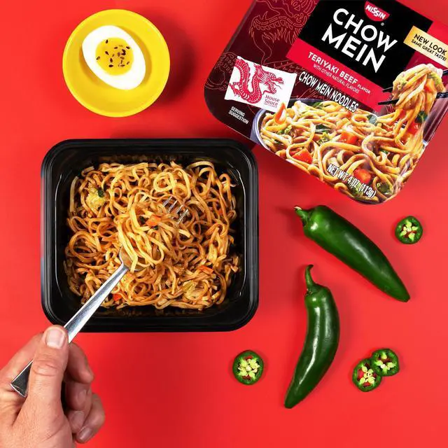 Alt view image 5 of 5 - Teriyaki Beef Chow Mein Noodles 4 oz Bowl 8/Carton NIS08723