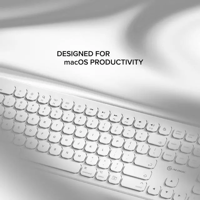 Alt view image 4 of 7 - Alogic Echelon USB-C Rechargeable Wireless Keyboard for macOS ASKBT3M