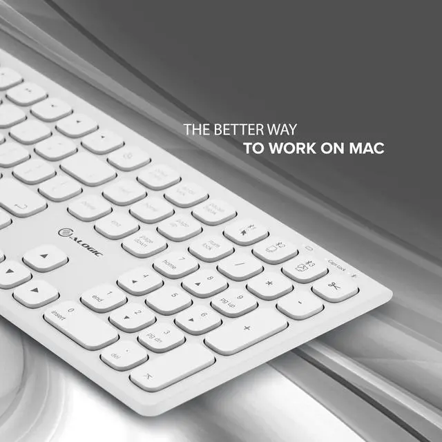 Alt view image 7 of 7 - Alogic Echelon USB-C Rechargeable Wireless Keyboard for macOS ASKBT3M