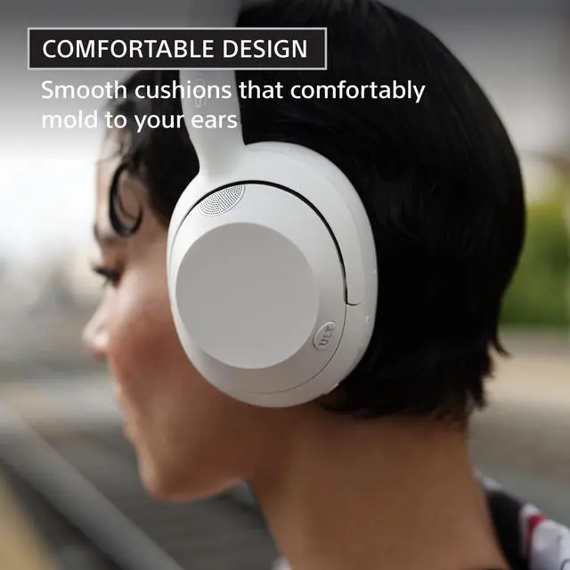 Alt view image 3 of 7 - Sony ULT WEAR Over-Ear Headphones, Noise Cancelling Headphones Bluetooth (Off White)