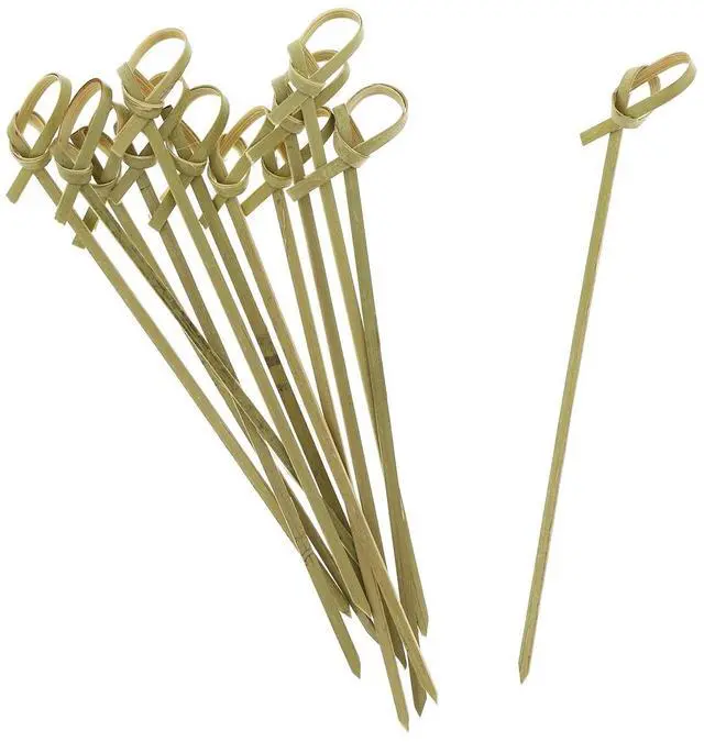 Alt view image 4 of 6 - Knotted Bamboo Pick Paper 4.5" Natural 100/Pack 10 Packs/Carton R805