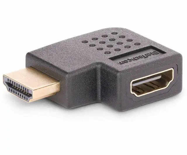 Main image of StarTech Right Angle HDMI 2.0 Adapter M to F Horizontal 90-Degree Port Saver