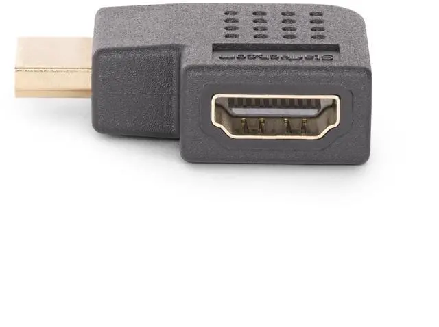 Alt view image 4 of 7 - StarTech Right Angle HDMI 2.0 Adapter M to F Horizontal 90-Degree Port Saver