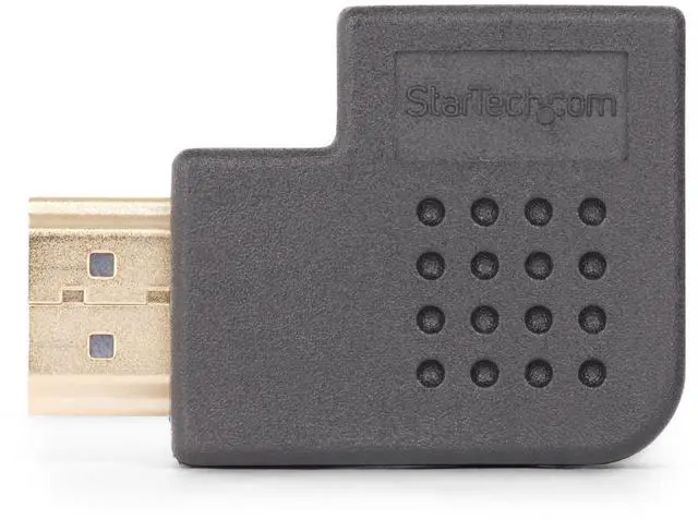 Alt view image 5 of 7 - StarTech Right Angle HDMI 2.0 Adapter M to F Horizontal 90-Degree Port Saver