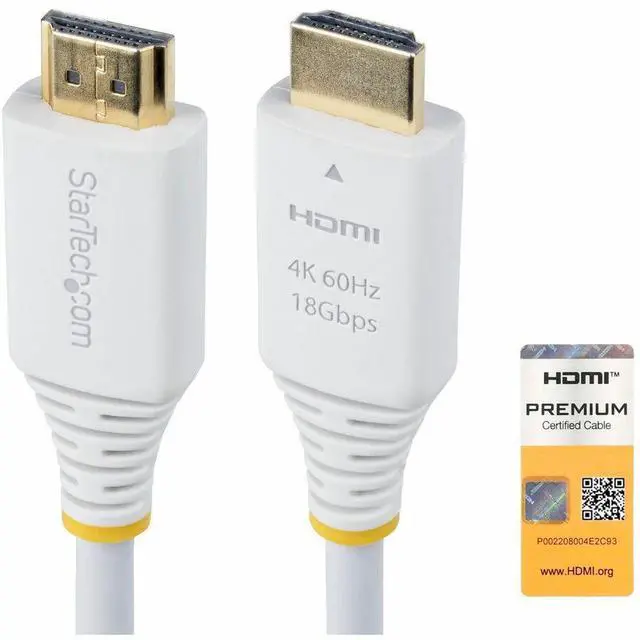 Main image of StarTech 6ft Premium Certified High Speed HDMI Cable HDMI2-CABLE-4K60-6FW