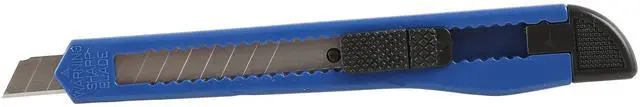 Alt view image 2 of 6 - Snap-Off Utility Knife 9 mm Blade 5" Plastic Handle Blue SBK3
