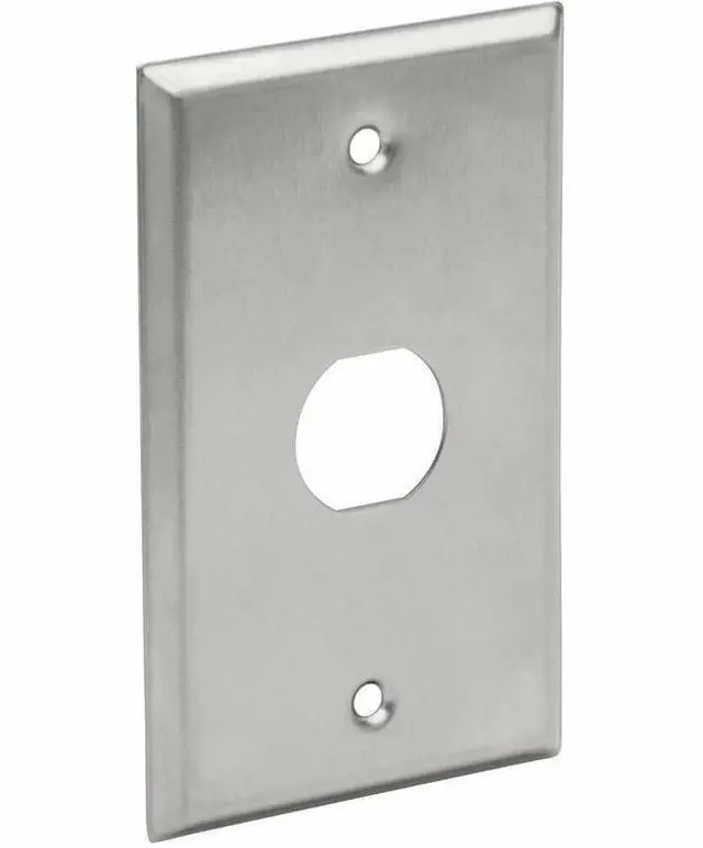 Main image of Tripp Lite RJ45 Bulkhead Wall Plate 1 Cutout Industrial Metal Single Gang